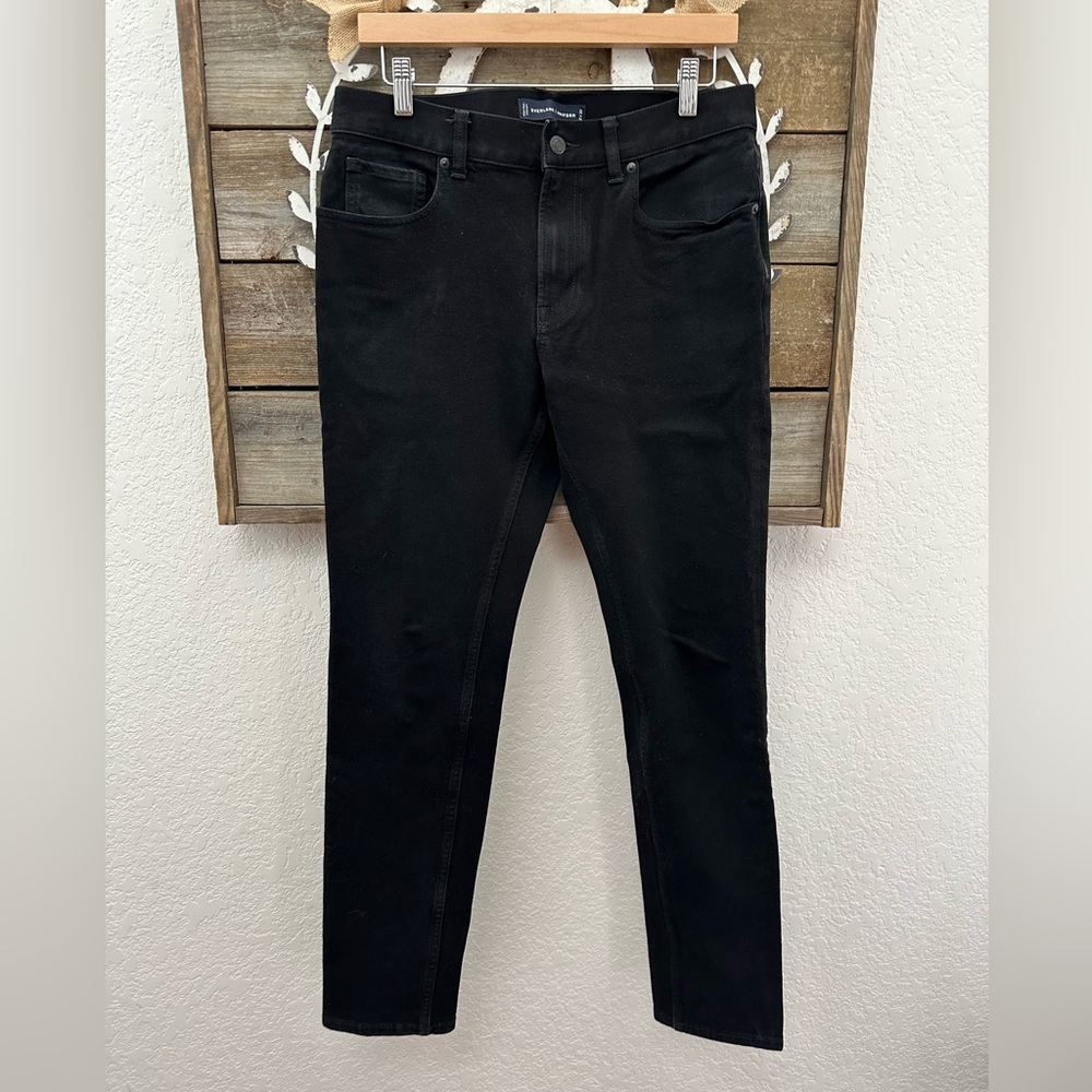 Everlane Uniform black stretch skinny denim jeans size 32 x 32